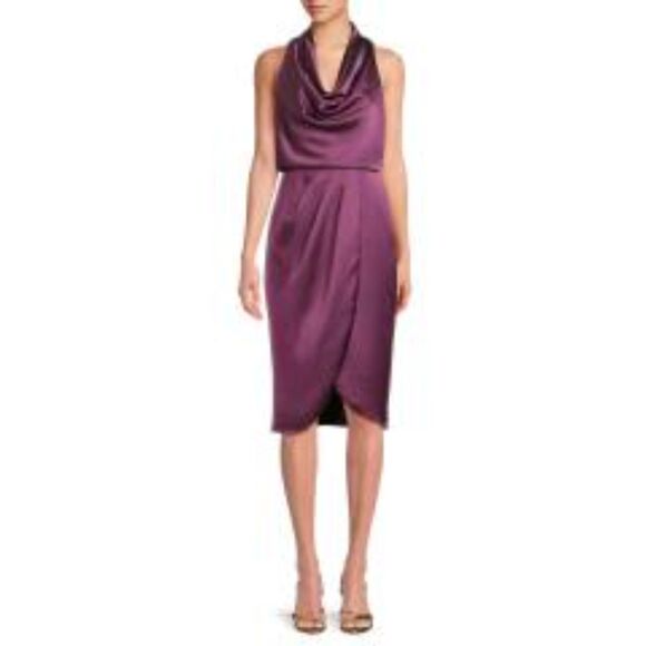 Aidan Mattox  Cowl-Neck Cocktail Dress |‎  Size 10 - Picture 1 of 9